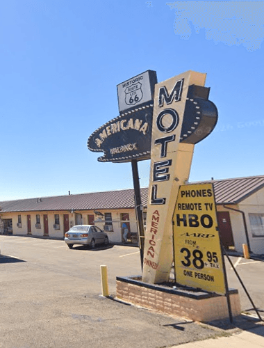 Scenic Americana Motel Route 66 subpage banner